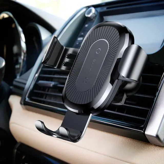 Alt view image 2 of 7 - Qi Fast Wireless Car Charger Air Vent Phone Holder Car Mount for Samsung Galaxy S8, S7/S7 Edge, Note 8 5 and Standard Charge for iPhone X, 8/8 Plus & Qi Enabled Devices (Black)