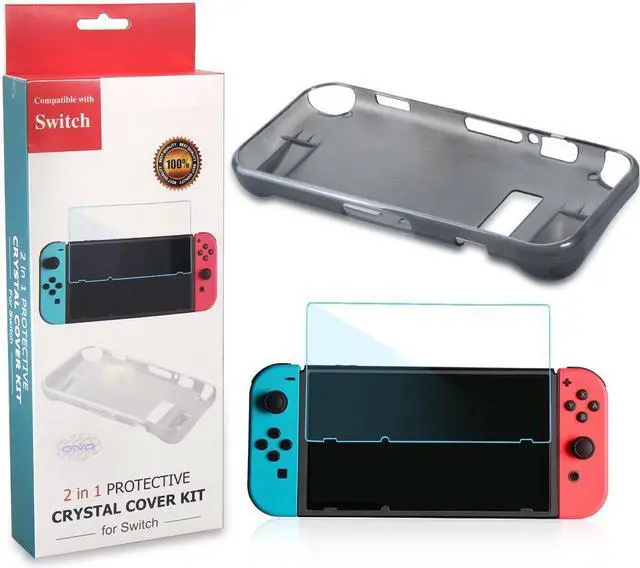 Alt view image 5 of 6 - [ Nintendo Switch Protective Case With Screen Protector ] Shock Absorbing Rubberized Case For Nintendo Switch [ Screen Protector Included ]