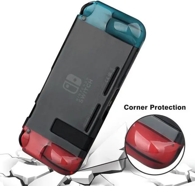 Alt view image 6 of 6 - [ Nintendo Switch Protective Case With Screen Protector ] Shock Absorbing Rubberized Case For Nintendo Switch [ Screen Protector Included ]
