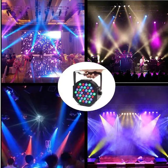 Alt view image 7 of 7 - Disco Party Lights - LED Par Lights 36W DMX-512 RGB 36 LEDs Stage Lights DJ Light Sound Activated Projector Light Stage Lighting with IR Remote for Wedding Show Club Bar AC 110V-220V (1Pcs)