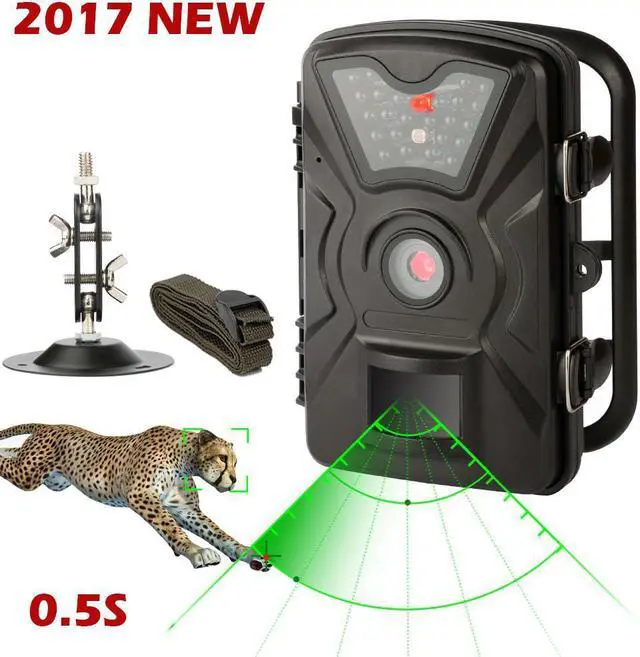 Main image of Game Trail Camera 1080P 12MP with Sound Scouting Camera with 2.4in LCD Screen No Glow Black Infrared Night Vision 0.5s Trigger Speed IP66 Waterproof for Wildlife Hunting Monitoring Security