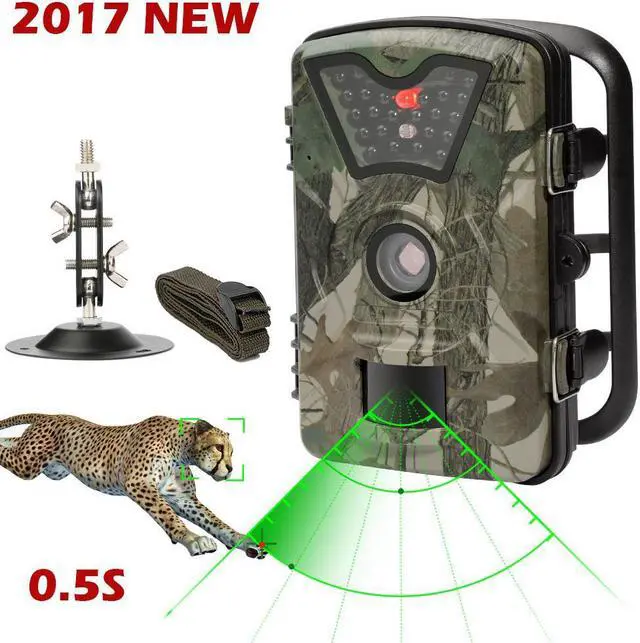 Main image of Game Trail Camera 1080P 12MP with Sound Scouting Camera with 2.4in LCD Screen No Glow Black Infrared Night Vision 0.5s Trigger Speed IP66 Waterproof for Wildlife Hunting Monitoring Security