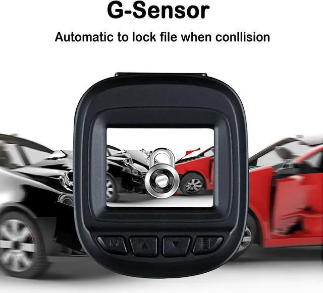 Alt view image 3 of 6 - Dash Cam by Fliiners Mini LCD Car Dvr Camera Recorder with FHD 1080P, Night Vision, Loop Recording for Cars
