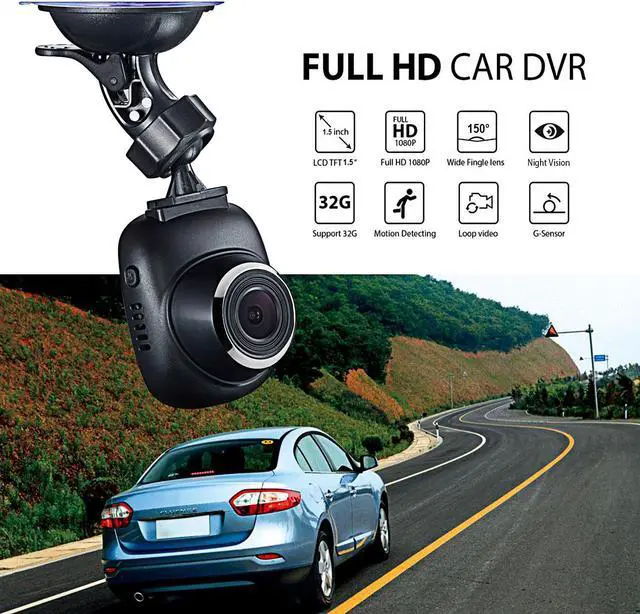 Alt view image 4 of 6 - Dash Cam by Fliiners Mini LCD Car Dvr Camera Recorder with FHD 1080P, Night Vision, Loop Recording for Cars