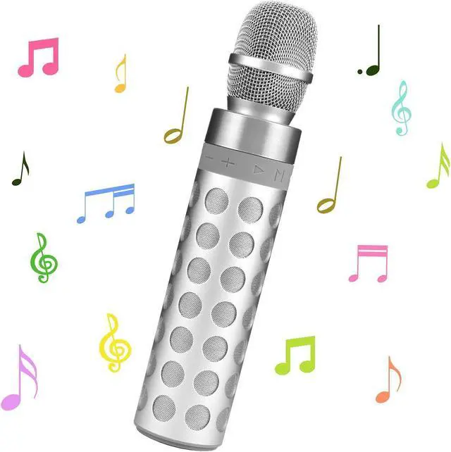 Main image of Portable Wireless Karaoke Microphone Bluetooth Speaker Support TF Card Playing for Apple iPhone Android Smartphone or PC, Home KTV Outdoor Party Music Playing Singing