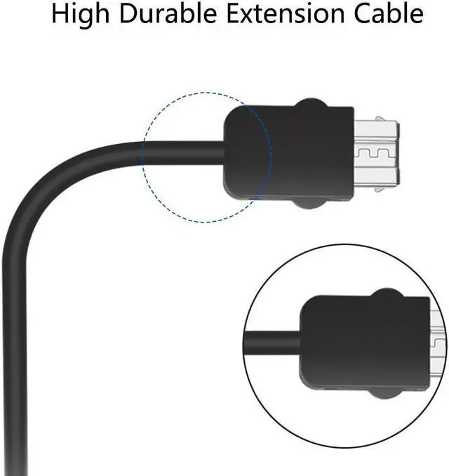 Alt view image 3 of 6 - 2 PACK SNES Classic Controller Extension Cable 3M / 10 ft Super NES Classic Extension Power Cord for Super Nintendo Classic Edition Controller 2017 and Nintendo NES Classic Mini 2016