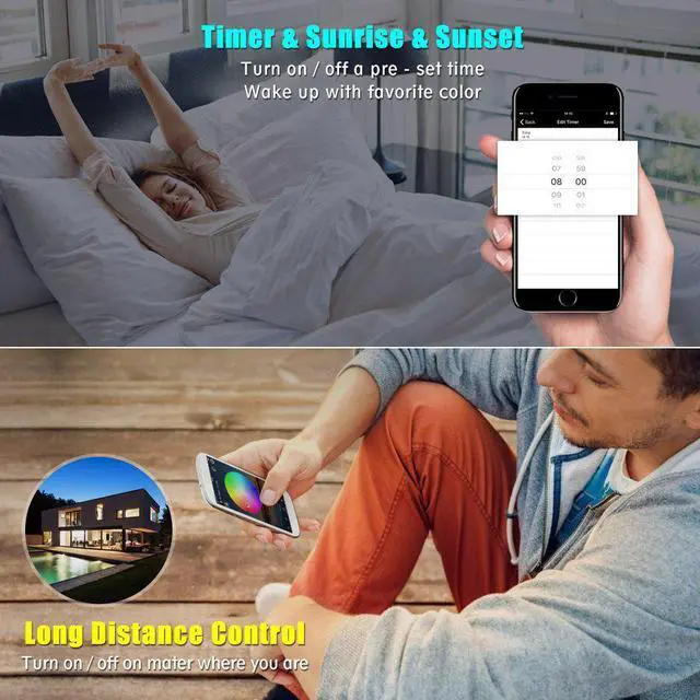 Alt view image 7 of 7 - WiFi Wireless LED Smart Controller Working with Android and IOS System Mobile Phone Free App for GRB LED Light Strips 5050 3528 LEDs Comes With One 24 Keys Remote Control