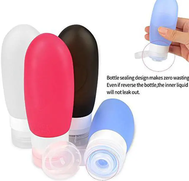 Alt view image 3 of 6 - Leak Proof Travel Bottles,Refillable Silicone Travel Containers,Travel Accessories for Carry On Luggage, Perfect for Liquid Toiletries (3oz,4Pack)