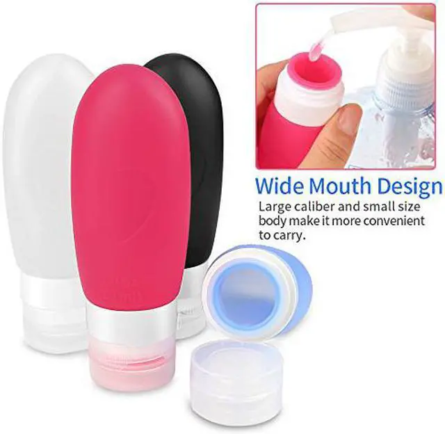 Alt view image 4 of 6 - Leak Proof Travel Bottles,Refillable Silicone Travel Containers,Travel Accessories for Carry On Luggage, Perfect for Liquid Toiletries (3oz,4Pack)