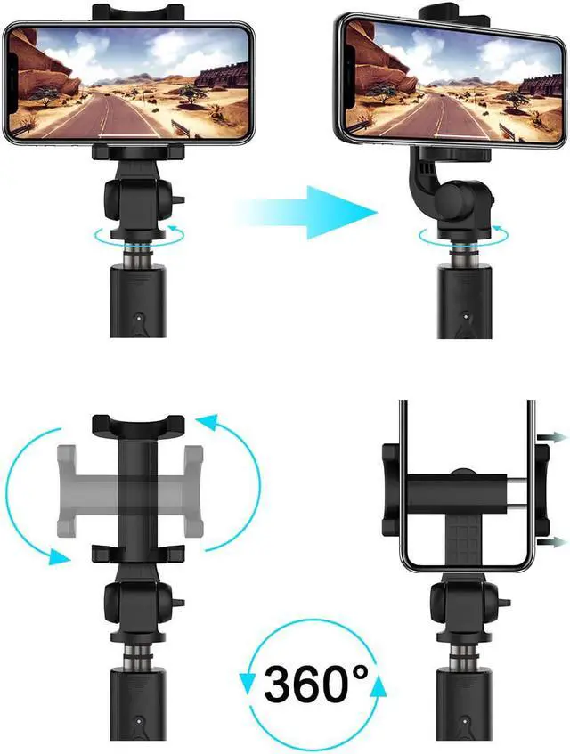 Alt view image 6 of 7 - Bluetooth Selfie Stick Tripod Wireless Remote for iPhone X 8 7 6 Samsung Android