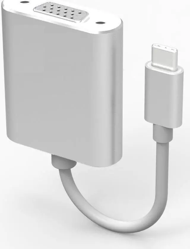 Alt view image 2 of 5 - USB C TO VGA Adapter,USB 3.1 Type C (USB-C) to VGA Adapter With Aluminium Case for 2017 MacBook Pro/Samsung Galaxy S8