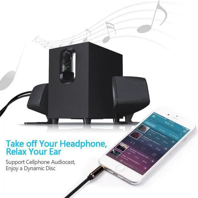 Alt view image 5 of 6 - RCA Audio Cable 3.5mm AUX Male to 2-Male RCA Cable Y Splitter Stereo Audio Cable