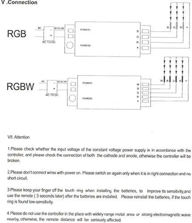 Alt view image 7 of 7 - Mi Light 2.4G RGB Controller + Touch RF RGBW Remote Control for LED Light Strip