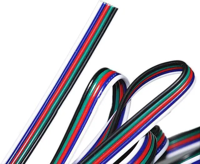 Alt view image 5 of 5 - 66ft RGBW Extension Cable Wire Line 5 Color for RGBWW 5050 3528 LED Stirp Light
