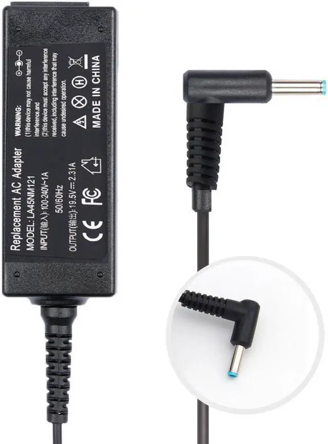 Main image of 19.5V 2.31A 45W Ac Adapter /Laptop Charger /Power supply for HP 15-ay117cl 15-ay137cl 15-ay198nr 15-ay009dx 15-ay196nr;13-ab016nr 11-ab011dx 15-ba010nr;14-ak040nr 14-ak050nr 15-bk193ms