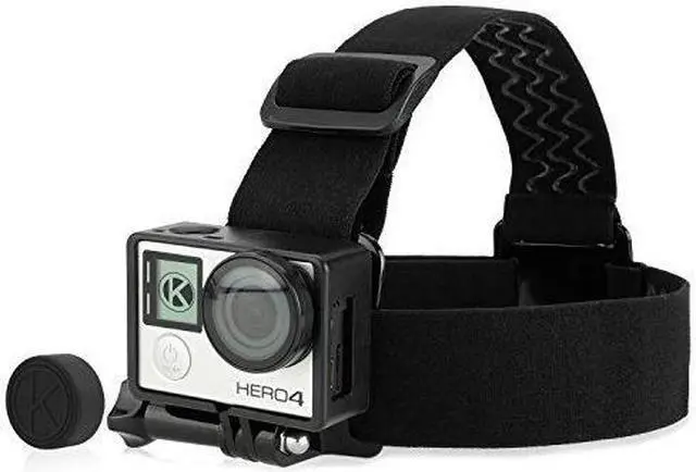 Main image of Head Strap Frame Mount Bundle for Gopro Hero 4, Black, Silver, 3+, 3 - Comfortable - Optimal Sound Capture - Includes also Large Thumbscrew / Lens Cap