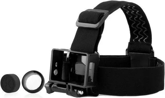 Alt view image 2 of 7 - Head Strap Frame Mount Bundle for Gopro Hero 4, Black, Silver, 3+, 3 - Comfortable - Optimal Sound Capture - Includes also Large Thumbscrew / Lens Cap