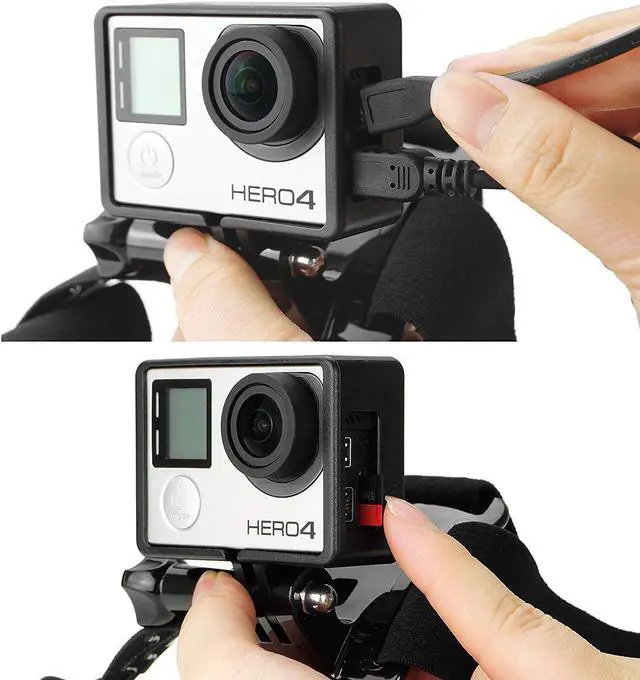 Alt view image 4 of 7 - Head Strap Frame Mount Bundle for Gopro Hero 4, Black, Silver, 3+, 3 - Comfortable - Optimal Sound Capture - Includes also Large Thumbscrew / Lens Cap
