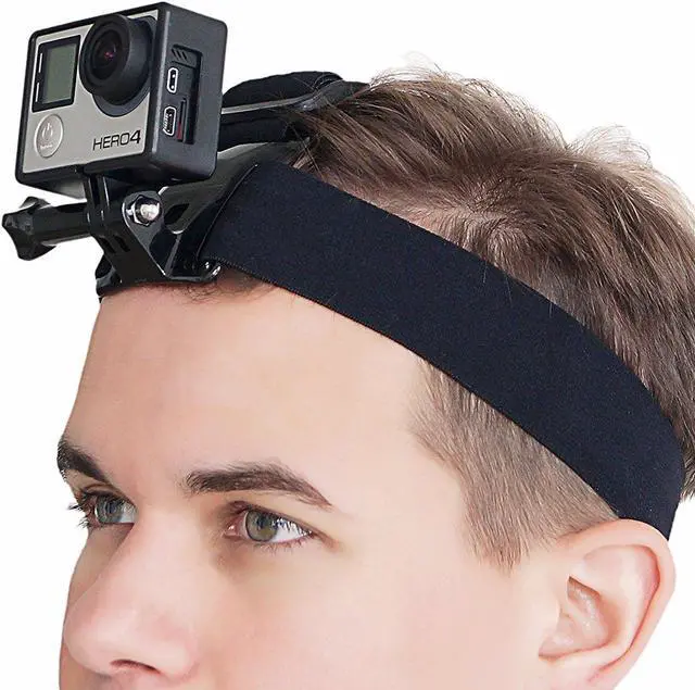 Alt view image 3 of 7 - Head Strap Frame Mount Bundle for Gopro Hero 4, Black, Silver, 3+, 3 - Comfortable - Optimal Sound Capture - Includes also Large Thumbscrew / Lens Cap