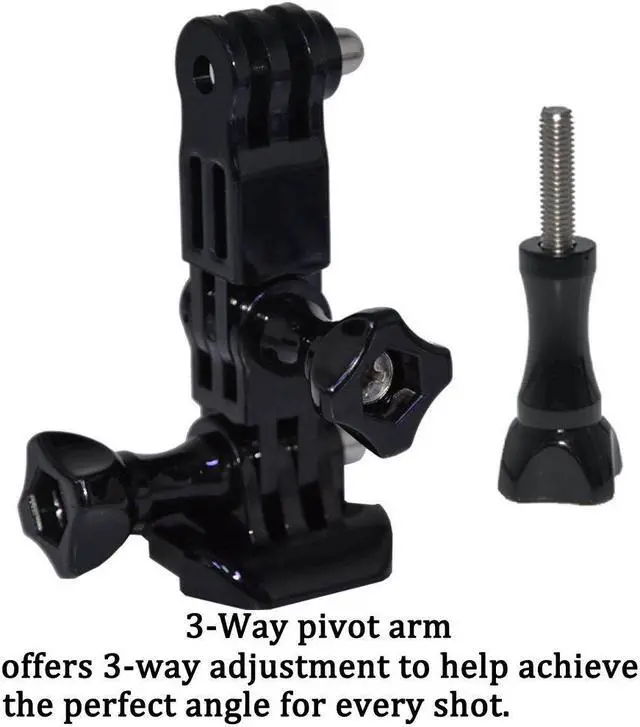 Alt view image 4 of 7 - Adjustable Chest Mount Harness + 3-Way Pivot Arm for Gopro Session Hero6 Hero 4 Hero 5 Hero 3+ Hero 3 Hero 2 Hero Camera Fully Adjustable Chest Strap Suitable for Outdoor Sports