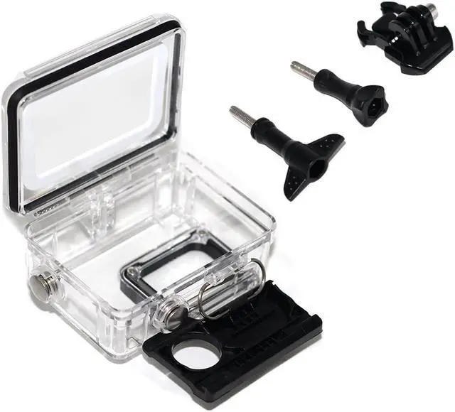 Alt view image 7 of 7 - Housing Case for GoPro Hero 6 / Hero 5 Black Waterproof Diving Case Protective Housing Shell 45m with Bracket Accessories for Go Pro Hero Hero6 Hero5 Action Camera