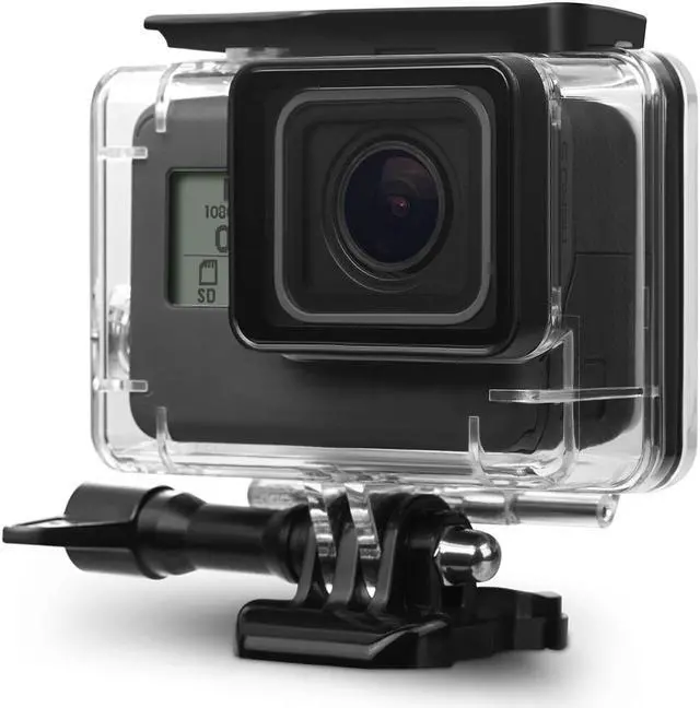 Alt view image 4 of 7 - Housing Case for GoPro Hero 6 / Hero 5 Black Waterproof Diving Case Protective Housing Shell 45m with Bracket Accessories for Go Pro Hero Hero6 Hero5 Action Camera