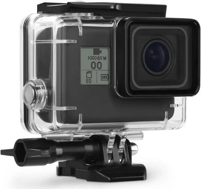 Alt view image 5 of 7 - Housing Case for GoPro Hero 6 / Hero 5 Black Waterproof Diving Case Protective Housing Shell 45m with Bracket Accessories for Go Pro Hero Hero6 Hero5 Action Camera