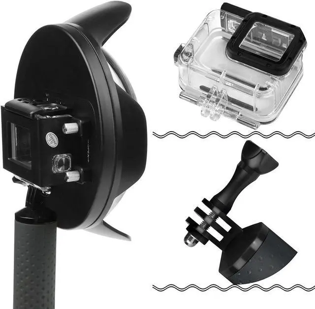 Alt view image 4 of 7 - 6 inch Underwater Lens Hood Dome Port for GoPro HERO 6 HERO 5 Black Camera Diving Transparent Underwater Photography with Waterproof Housing Case Accessories