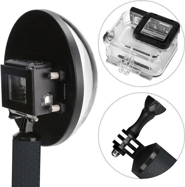 Alt view image 6 of 7 - Larry 2018/4/19 18:18:32
Dome Port for Gopro Hero6 Hero 5 Black Camera Underwater Diving Transparent Lens Housing Dome with Gray Floaty Grip Underwater Photography (6 inch)