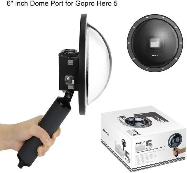 Alt view image 3 of 7 - Larry 2018/4/19 18:18:32
Dome Port for Gopro Hero6 Hero 5 Black Camera Underwater Diving Transparent Lens Housing Dome with Gray Floaty Grip Underwater Photography (6 inch)