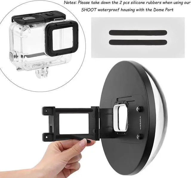 Alt view image 5 of 7 - Larry 2018/4/19 18:18:32
Dome Port for Gopro Hero6 Hero 5 Black Camera Underwater Diving Transparent Lens Housing Dome with Gray Floaty Grip Underwater Photography (6 inch)