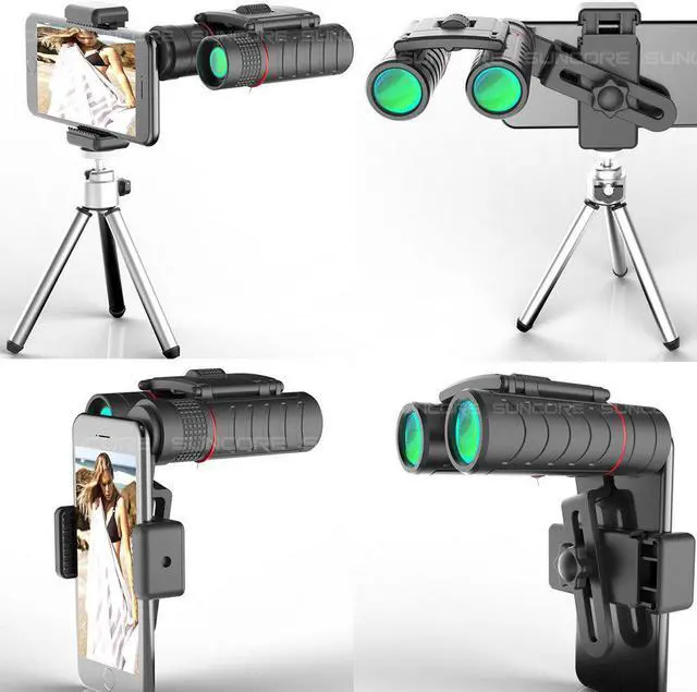 Alt view image 4 of 7 - 10X22 Mini Binoculars with Tripod Mount, HD Portable Roof Small Pocket Folding Binoculars with BAK7 Prism FMC Lens for Adults and Kids Birding, Sightseeing, Hunting, Sporting Game
