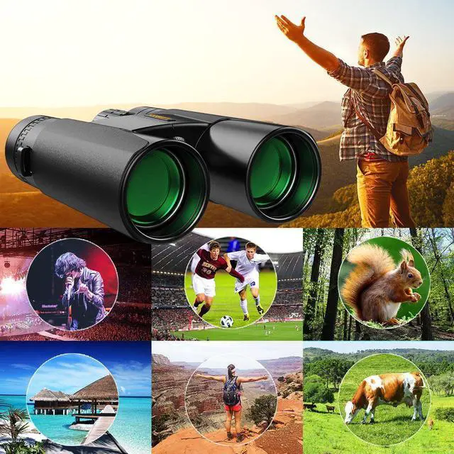 Alt view image 6 of 7 - Binoculars for Adults, 12x42 Low Night Vision Binoculars Telescopes with Cell Phone Photography Adapter and Wireless Camera Shutter Remote Control for Bird Watching/Hunting/Camping/Travelling