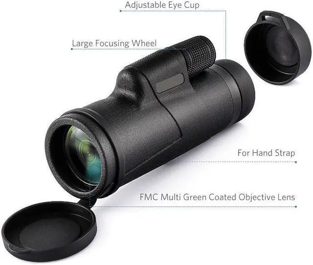 Alt view image 4 of 7 - Monocular High Power Prism Monocular Scope - 12X42 Waterproof Fog-proof Shockproof Telescope, FMC BAK4 Prism for Birding Watching, Hunting, Concerts, Traveling, Wildlife Scenery