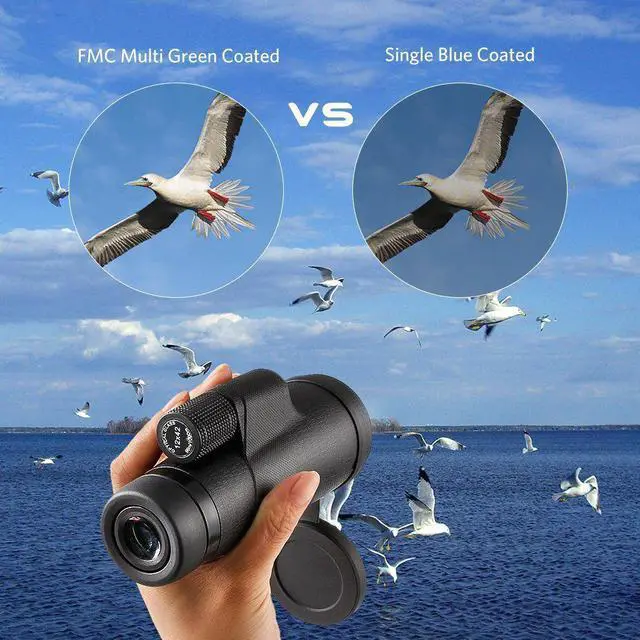 Alt view image 3 of 7 - Monocular High Power Prism Monocular Scope - 12X42 Waterproof Fog-proof Shockproof Telescope, FMC BAK4 Prism for Birding Watching, Hunting, Concerts, Traveling, Wildlife Scenery