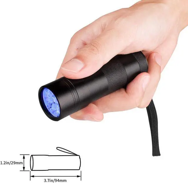 Alt view image 4 of 7 - 2 Pack Blacklight Flashlight Scorpion UV Flashlight, Ultraviolet LED Flashlight, Pet Urine and Stains Detector, Scorpion Hunting, 3 Light Modes with Zoom Function