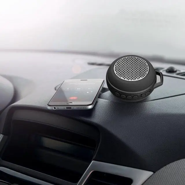 Alt view image 4 of 7 - Mini Bluetooth Speakers FM Radio Mp3 Player,Super-portable Wireless Speaker with Mic,Hands-Free Speakerphone,Micro TF SD Card,3.5 mm AUX Line In-Black