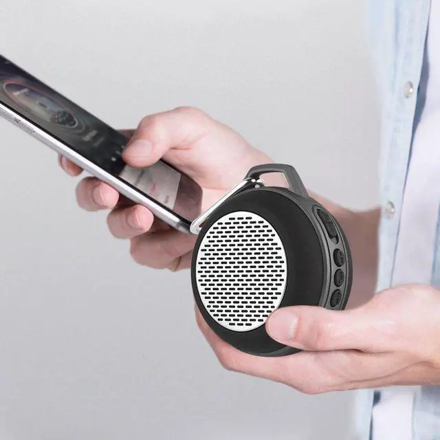 Alt view image 3 of 7 - Mini Bluetooth Speakers FM Radio Mp3 Player,Super-portable Wireless Speaker with Mic,Hands-Free Speakerphone,Micro TF SD Card,3.5 mm AUX Line In-Black