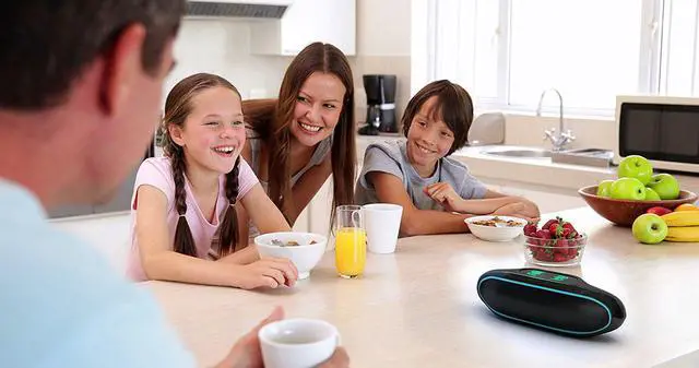 Alt view image 3 of 6 - Wireless Portable Bluetooth Speaker for iPhone iPad Android or Computer with FM Radio, AUX, USB, SD, Speakerphone and NFC, 10W Best Bass