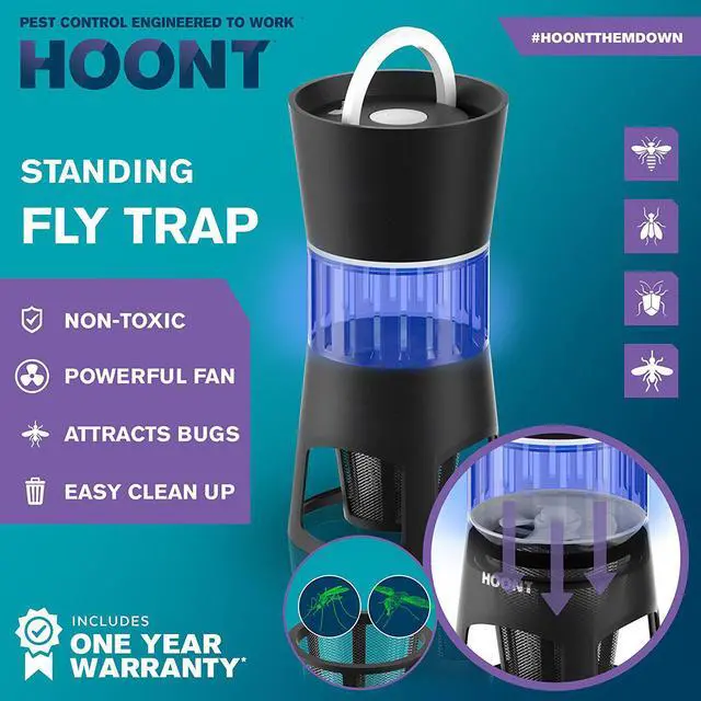 Alt view image 2 of 6 - Standing Mosquito Killer and Gnat Fly Trap Killer, Indoor Outdoor Mosquito Trap Control - Bright UV Light and Fan Exterminate Mosquitoes, Wasps Perfect for Home, Patio, Gardens