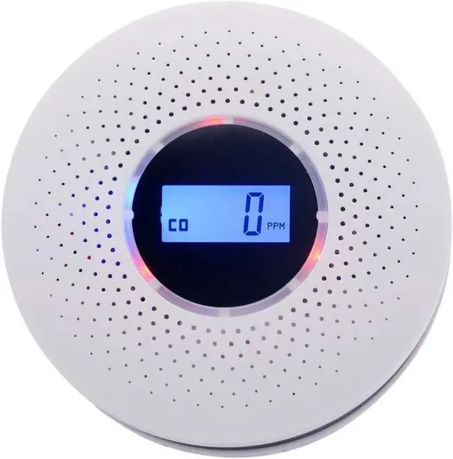 Main image of Combination Smoke Detector and Carbon Monoxide Detector Battery Operated Travel Portable CO Alarm with Sound Warning and Digital Display