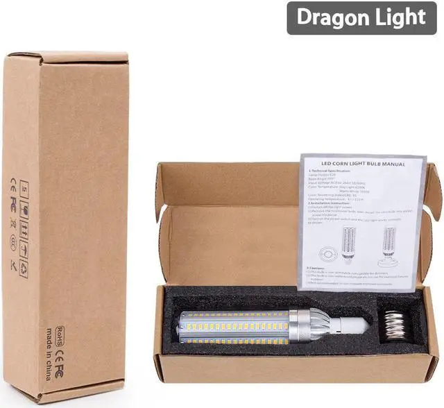 Alt view image 3 of 6 - 50W Super Bright Corn LED Light Bulbs (250W Equivalent) - E26 Base 5500 Lumens 6500K Daylight Cool White for Indoor Outdoor Large Area Lighting - Home Backyard Garage Warehouse Street Lamp