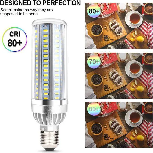 Alt view image 5 of 6 - 50W Super Bright Corn LED Light Bulbs (250W Equivalent) - E26 Base 5500 Lumens 6500K Daylight Cool White for Indoor Outdoor Large Area Lighting - Home Backyard Garage Warehouse Street Lamp