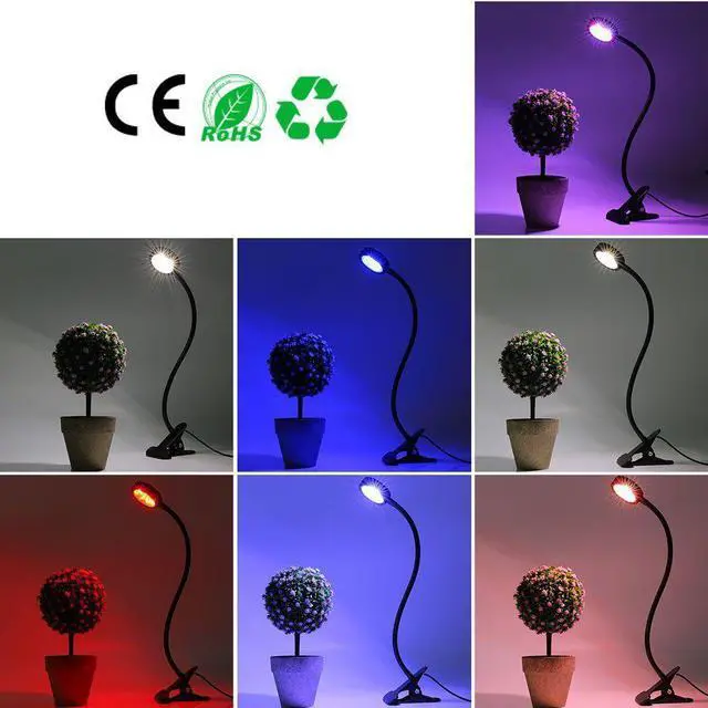 Alt view image 3 of 7 - 20W LED Grow Light 44 LEDs Red Bule White 3 Mode Desk Clip Plant Lamp with Flexible 360 Degree Gooseneck for Indoor Plants Hydroponics Greenhouse Desktop Office Plants Pot culture