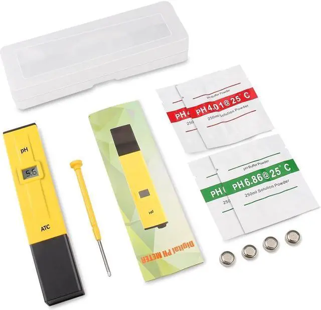Alt view image 7 of 7 - PH Meter PH Tester Digital Water PH Tester Pocket Size with 0-14 PH Measurement Range for Household Drinking Water Hydroponic Aquarium Spa Pool Yellow