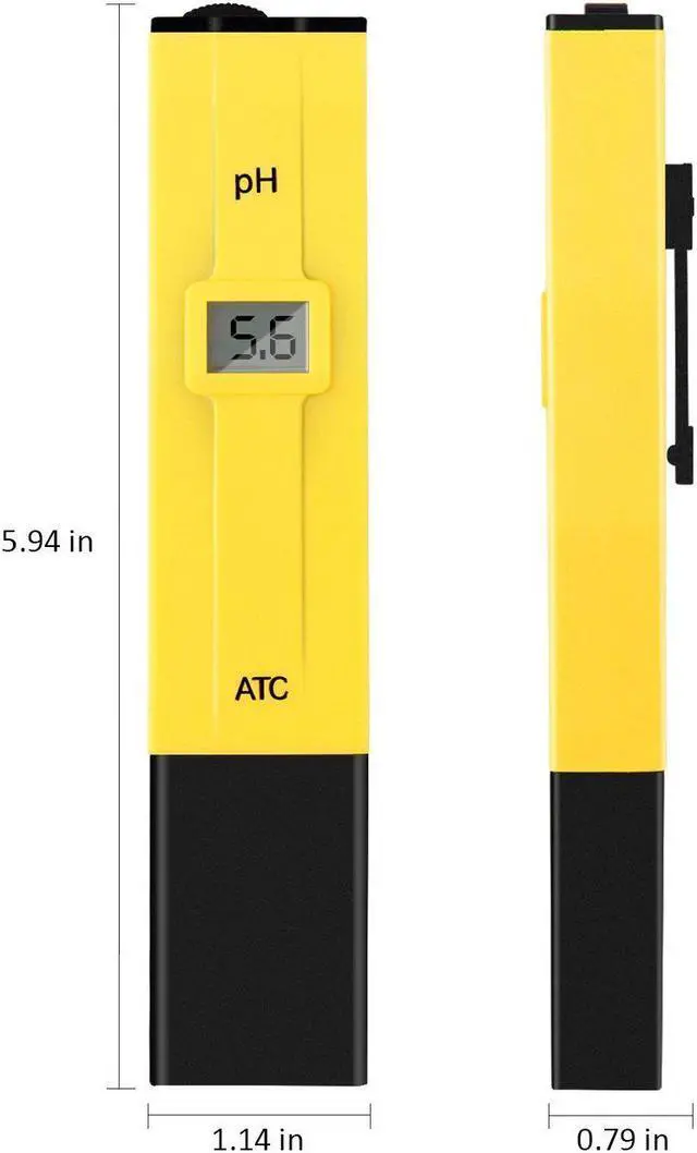 Alt view image 2 of 7 - PH Meter PH Tester Digital Water PH Tester Pocket Size with 0-14 PH Measurement Range for Household Drinking Water Hydroponic Aquarium Spa Pool Yellow