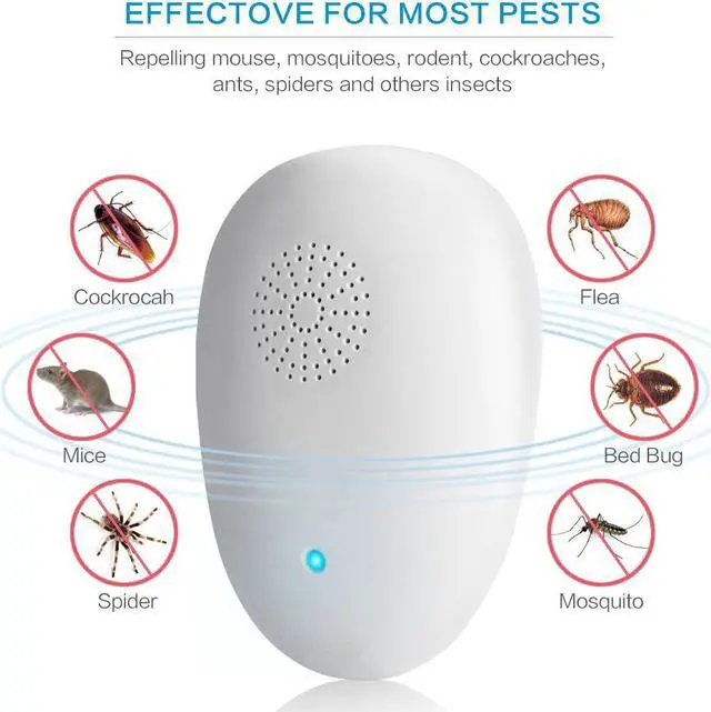 Alt view image 2 of 7 - Ultrasonic Pest Repellent, Electronic Mosquito Pest Repeller Control Plug Indoor for Ant, Mice,Roaches, Bugs,Fleas, Spiders Safe Insect Pest repeller - 4 Packs