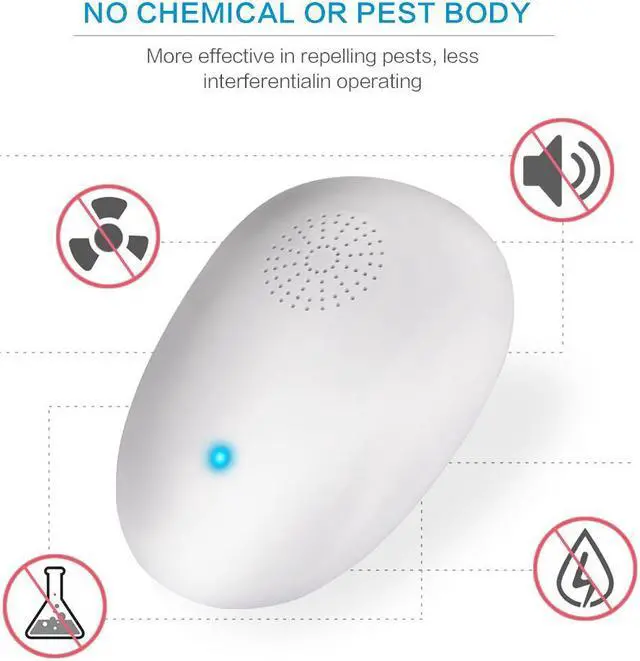 Alt view image 3 of 7 - Ultrasonic Pest Repellent, Electronic Mosquito Pest Repeller Control Plug Indoor for Ant, Mice,Roaches, Bugs,Fleas, Spiders Safe Insect Pest repeller - 4 Packs