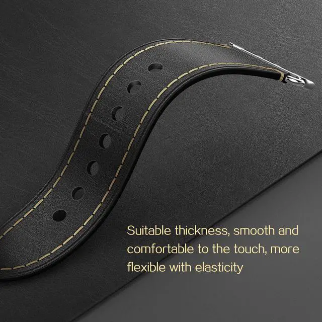 Alt view image 6 of 7 - For Apple Watch Band 42mm Genuine Leather iWatch Bands Strap Vintage Brown with Stainless Metal Clasp for Apple Watch Series 3 Series 2 Series 1 Sport Edition Brown