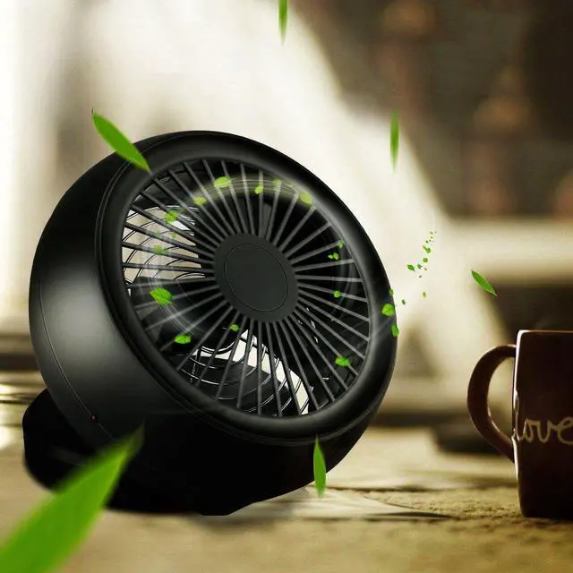 Alt view image 2 of 7 - Portable Desk Fan USB Personal Fan Battery Operated Adjustable Angle for Car Home Office